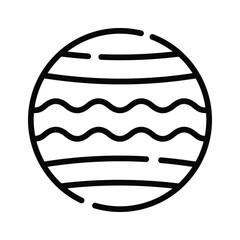 A captivating outline icon of distant neptune planet