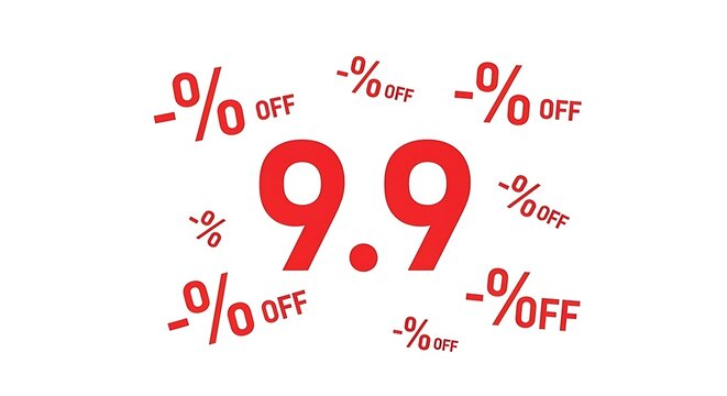 9.9 Sale Event with Percentage Off Discounts and Promotional Offers