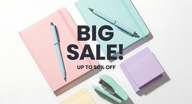 Big Sale on Stationery Supplies: Notebooks, Pens, and More Up to 50% Off