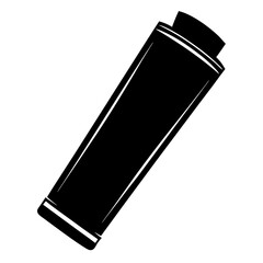 Black toothpaste tube silhouette white