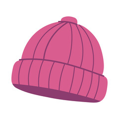 A pink hat with a white background