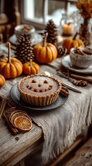Halloween pumpkin pie