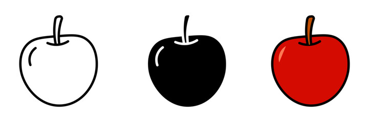 fresh apple icon on white background