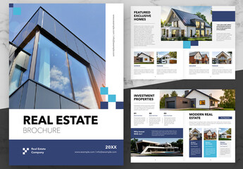 Purple And Black Real Estate Brochure