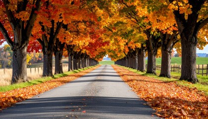 Naklejka premium Autumnal Lane