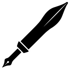 Black calligraphy pen silhouette writing instrument