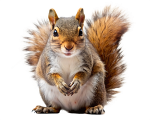  squirrel on white background PNG.AI Generated