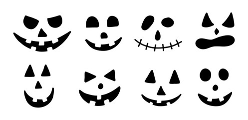 Spooky Halloween Pumpkin Faces