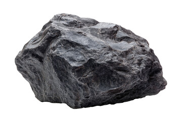Obraz premium A dark gray, rough-textured rock