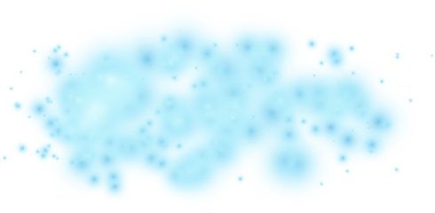 Blue sparks and dust stars. Png blue glow flare light effect.