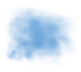 Realistic blue smoke or haze, magic fog, vapor.