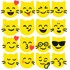Cat face emotion icon 
