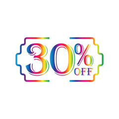 30% Off Rainbow Discount Coupon Promo Code Colorful Deal