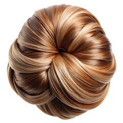 Hair Bun Isolated on White Background