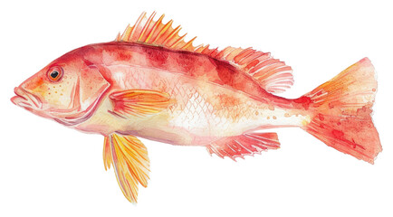 Obraz premium PNG Fish animal white background underwater.