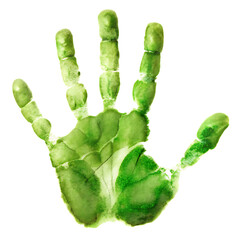 Handprint Isolated on White Background