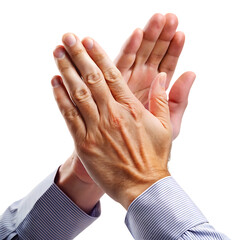 Clapping Hands Isolated on White Background