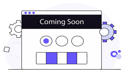 Coming Soon Website Landing Page Under Construction Illustration or coming soon illustration