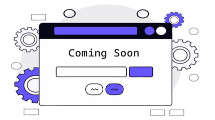 Coming Soon Website Landing Page Under Construction Illustration or coming soon illustration