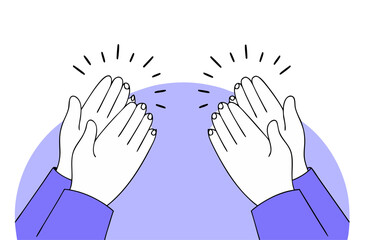 Diverse Hands Clapping Applause in Theater Presentation or presentation setting, raised hands with clapping motion