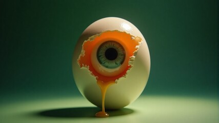 Surreal Egg with a Human Eye
