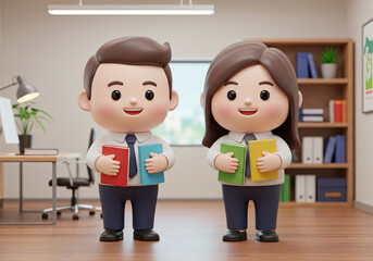 Business Team Holding Books. International Literacy Day September 8