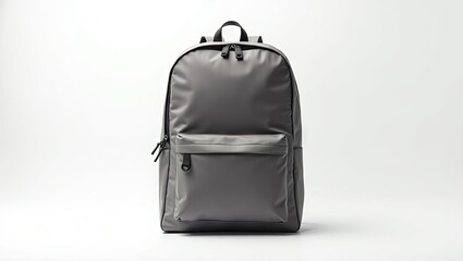 Naklejka premium Gray backpack with simple design.