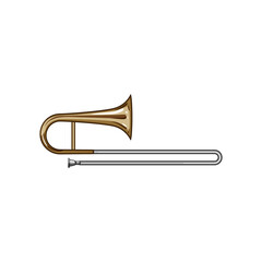Obraz premium bordeaux trombone cartoon vector illustration