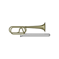 Obraz premium merlot trombone cartoon vector illustration