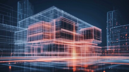 Futuristic AI-driven architecture firm showcases innovative 3D structural modeling techniques