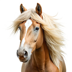 Horse Mane Isolated on White Background