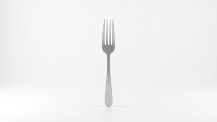 Metal Fork Against A White Background.