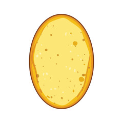 bacteria yellow sponge cartoon vector illustration