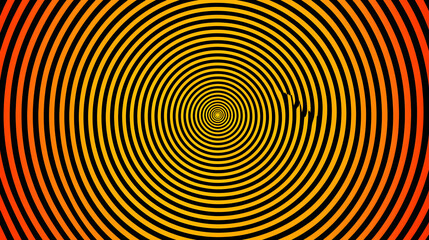 Obraz premium Hypnotic spiral, psychedelic hypnosis circle. Concentric swirl optical illusion, circular hypnosis vector spiral or radial hypnotic whirlpool pattern. Geometric psychedelic twist motion background