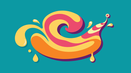 Obraz premium abstract liquid paint swirl birthday theme