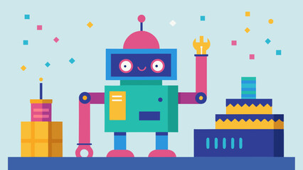 birthday robot factory confetti machines