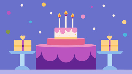 bokeh light birthday table background