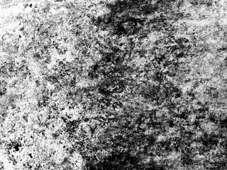 Black and white rough texture background. Monochrome grunge wall graphic element. Distressed worn surface for overlay design.
