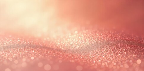 Close-up shot of a shimmering peach metallic surface, reflecting soft light with subtle textural details The color is a warm, inviting blend of peach and metallic sheen , color, glossy