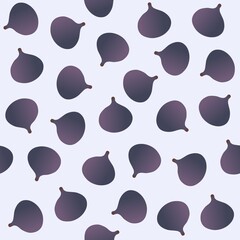 Seamless Fig Fruit Pattern with Minimalist Gradient Style