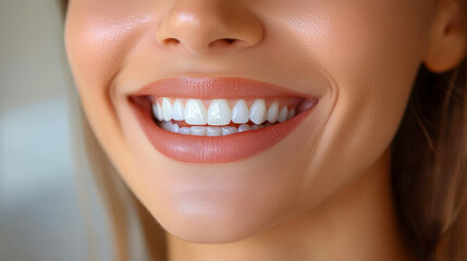 Obraz premium Close-up image of dental smile, oral care concept.