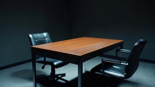 Empty interrogation room