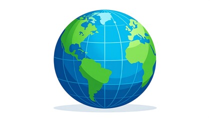 Fototapeta premium Cartoon globe of Earth