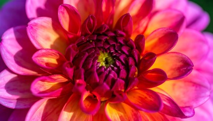 Close-up of a vibrant dahlia
