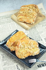 Fried bananas coated with flour mixture, popular street food in Indonesia