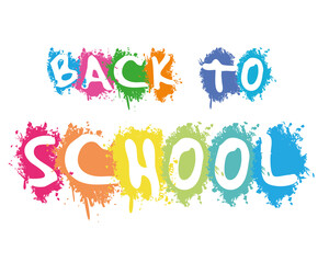 back to school in white splash background illustration