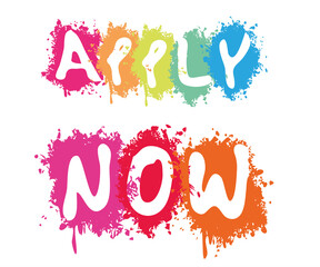 apply in white splash background illustration