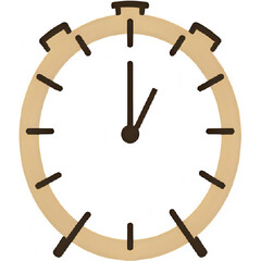 wall clock isolated on white