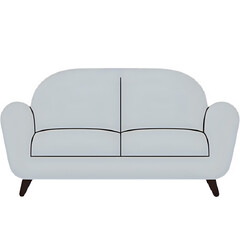 modern sofa isolated on white background