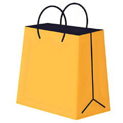 Yellow Shopping Bag with Handles
